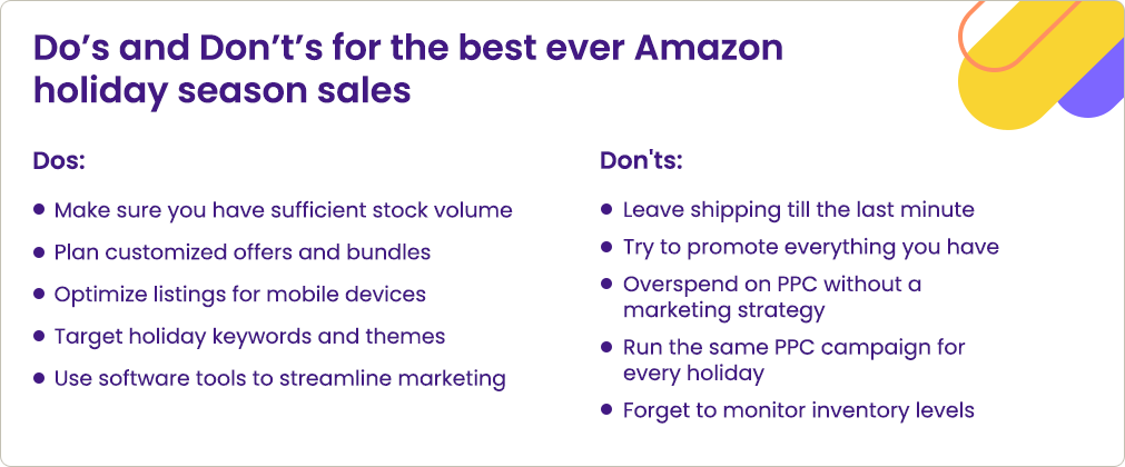 Do’s and Don’t’s for the best ever Amazon holiday season sales